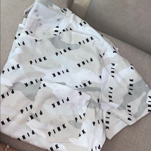 PINK white camo shirt with rose gold detail!